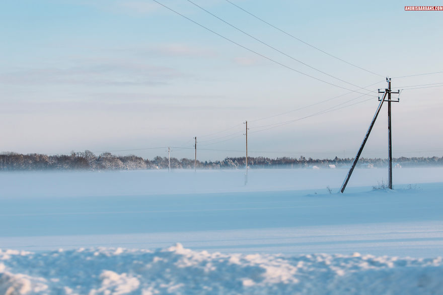 Snowy Meadow Near Salcgriva