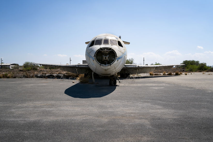 Stranded Plane From The Front