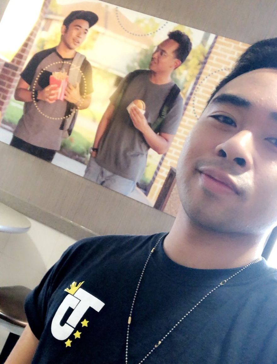 Two Friends Installed A Photo Of Themselves At A Mcdonald's And Almost 2 Months Later It's Still There