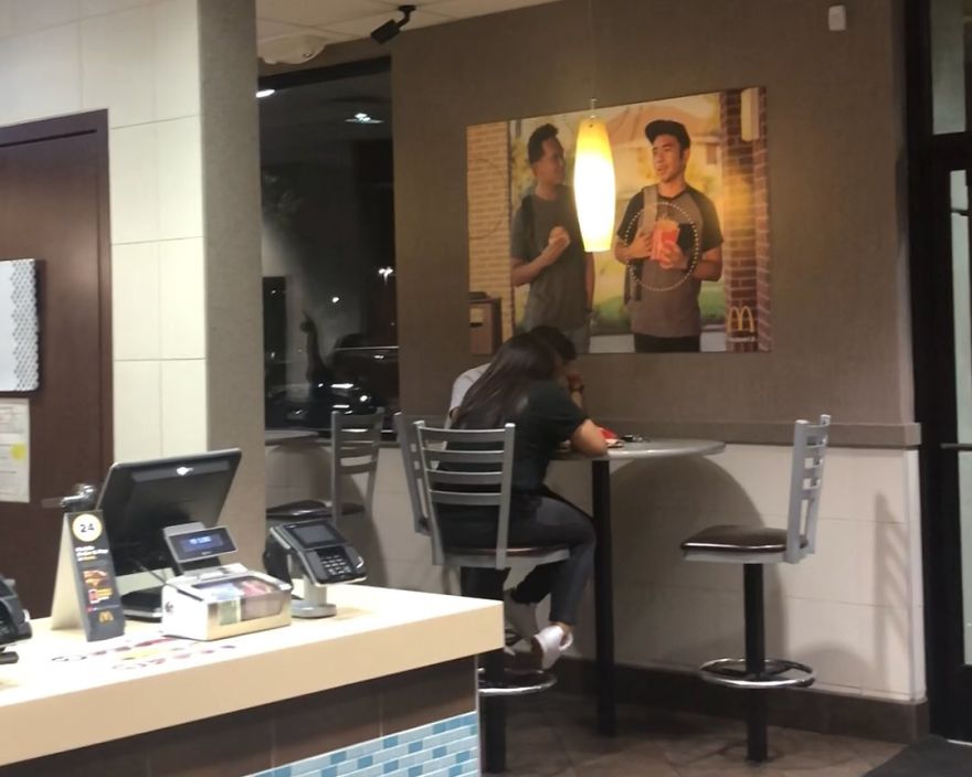 Two Friends Installed A Photo Of Themselves At A Mcdonald's And Almost 2 Months Later It's Still There