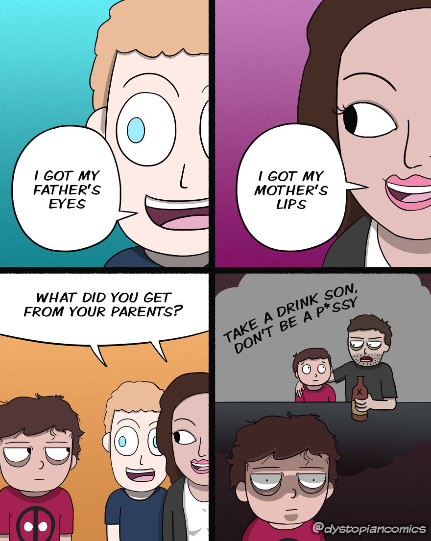 13 Dark/Dumb Ideas Made Into Comics By @dystopiancomics