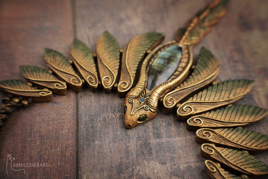 "Forest Fairy Dragon" Necklace