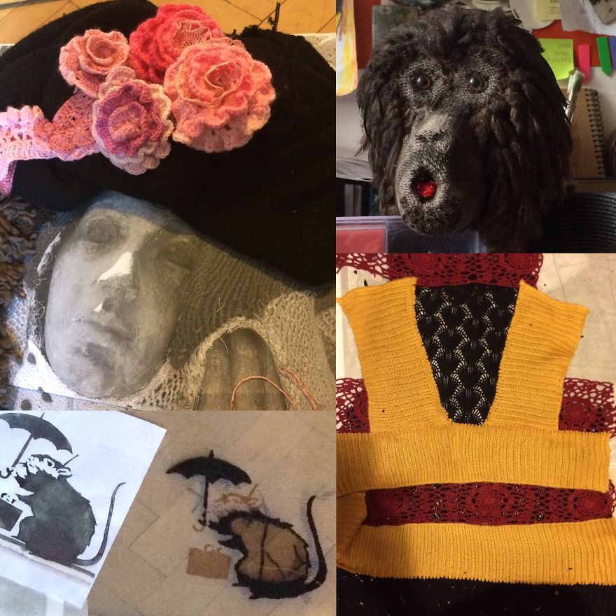 Knitted Frida Kahlo Knitted Frida Kahlo