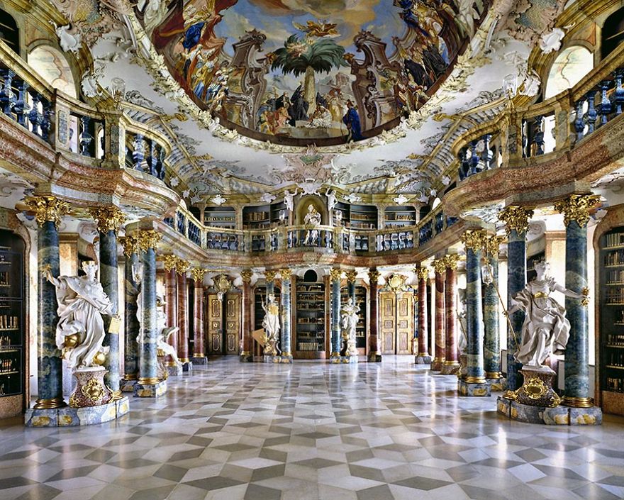 Wiblingen Abbey Library, Wiblingen, Germany