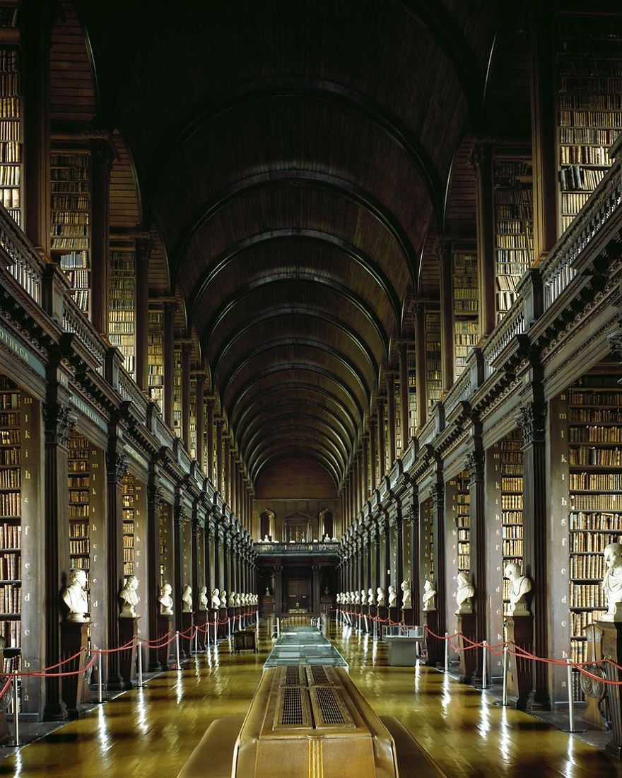 Famous Trinity College Library, Dublin, Ireland