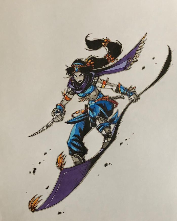 Jasmine Flying In On Carpet