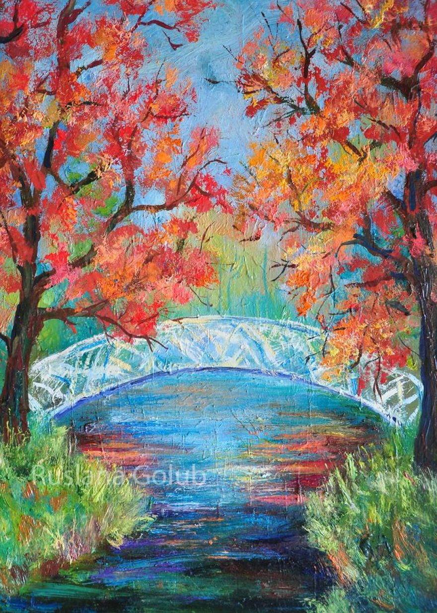 Autumn Paintings In Impressionist Style By Ruslana Golub