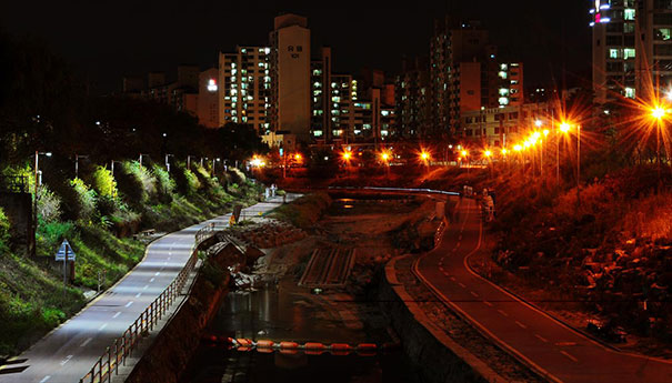 They Are Replacing Street Lights With New Led Lamps. It Is Supposed To Reduce The Electricity Bill And The Light Pollution. I Don't Know About The Pollution, But The Street Looks Better