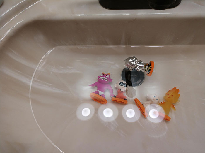 Of All My Son's Jack Jack Figures, Only The "Metal" One Floats