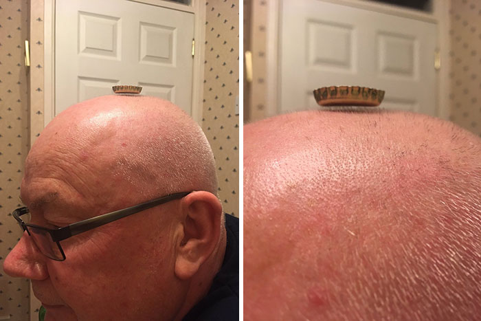 Dad Proving He Hasn't Lost All His Hair