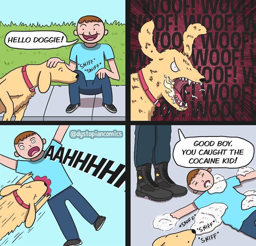 13 Dark/Dumb Ideas Made Into Comics By @dystopiancomics