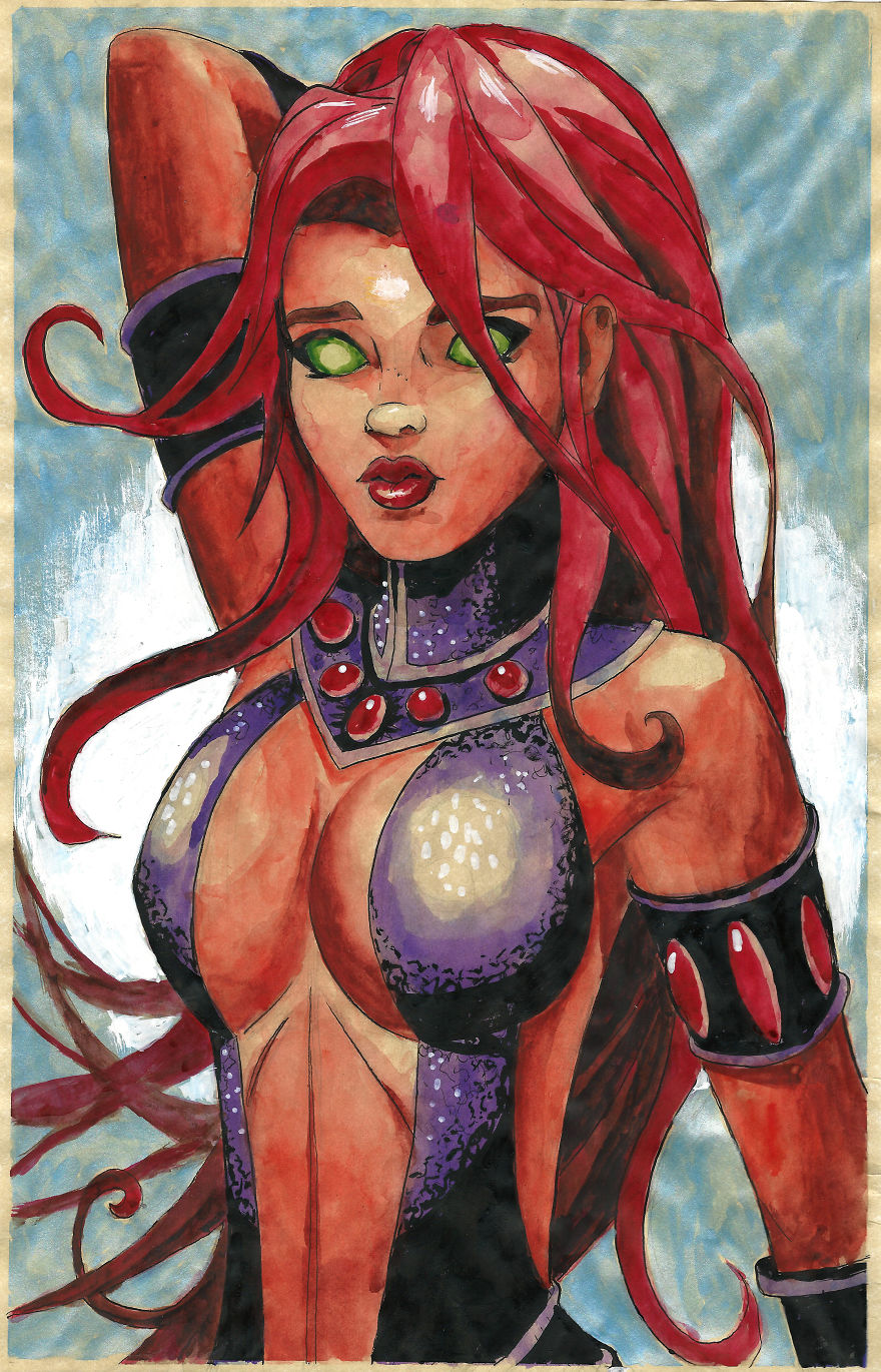 Dc Comics Watercolor Art