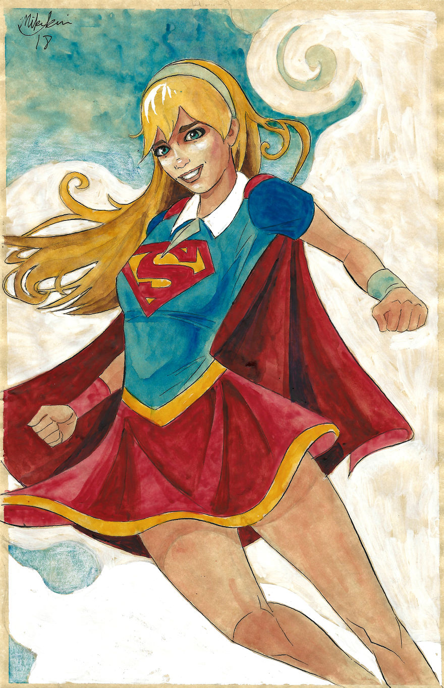Dc Comics Watercolor Art