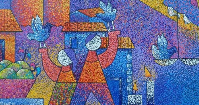 Young Talented Artist Creates Unique Paintings Full Of Life And Bursting Colors