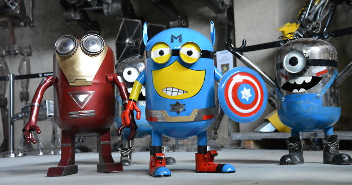 Polish Artist Creates Popular Sci-Fi Characters From Scrap Metal