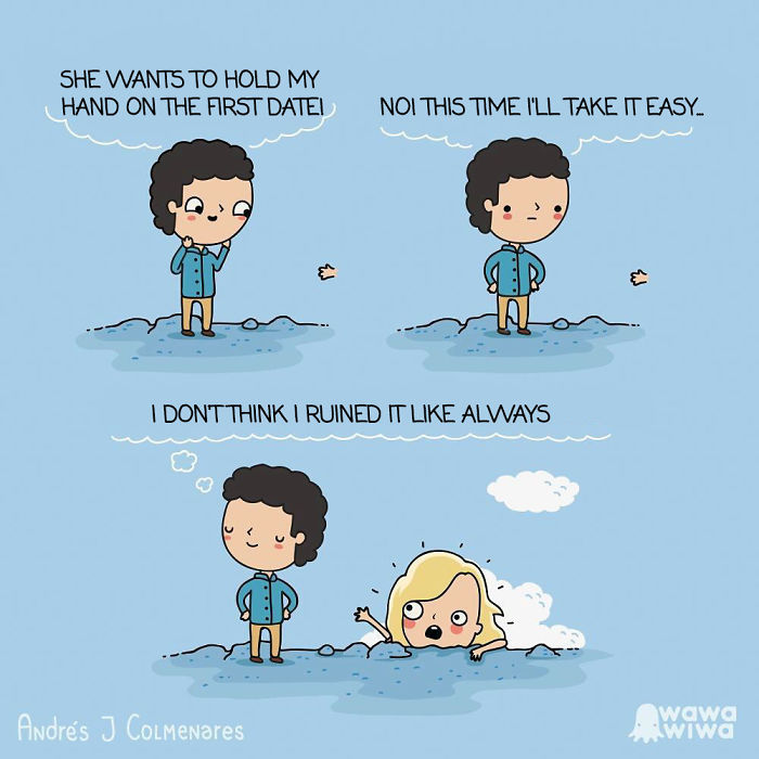 She Wants To Hold My Hand On The First Date! ... No! This Time I'll Take It Easy ... I Don't Think I Ruined It Like Always