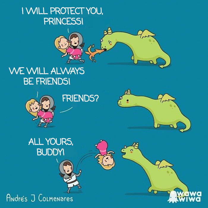 I Will Protect You, Princess! ... We Will Always Be Friends! ... Friends? ... All Yours, Buddy!