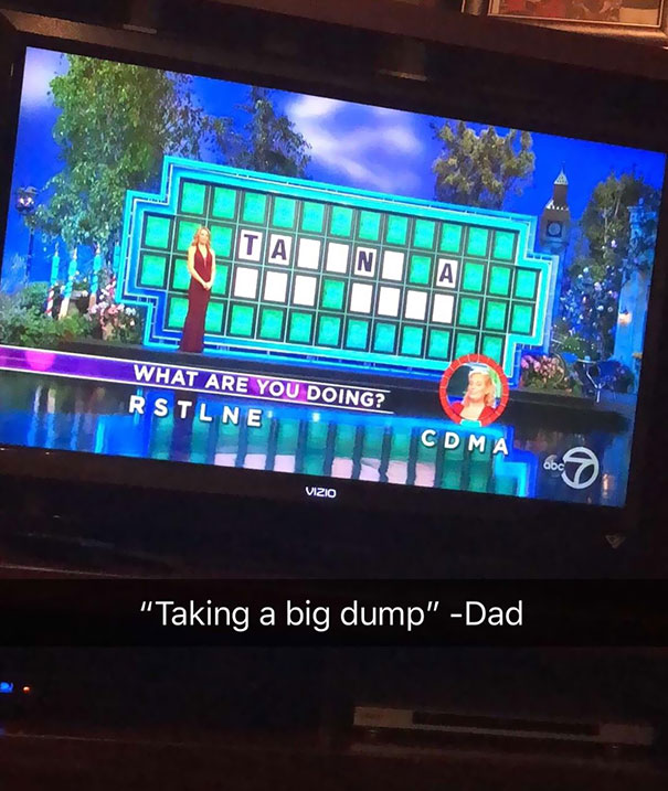 Funny dad humor on a game show; the answer is humorously reimagined.