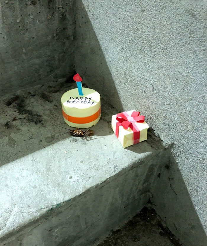 Cockroach Dies On This Office's Stairwell, And The Story Gets Funnier With Every Pic Cockroach Dies On This Office's Stairwell, And The Story Gets Funnier With Every Pic