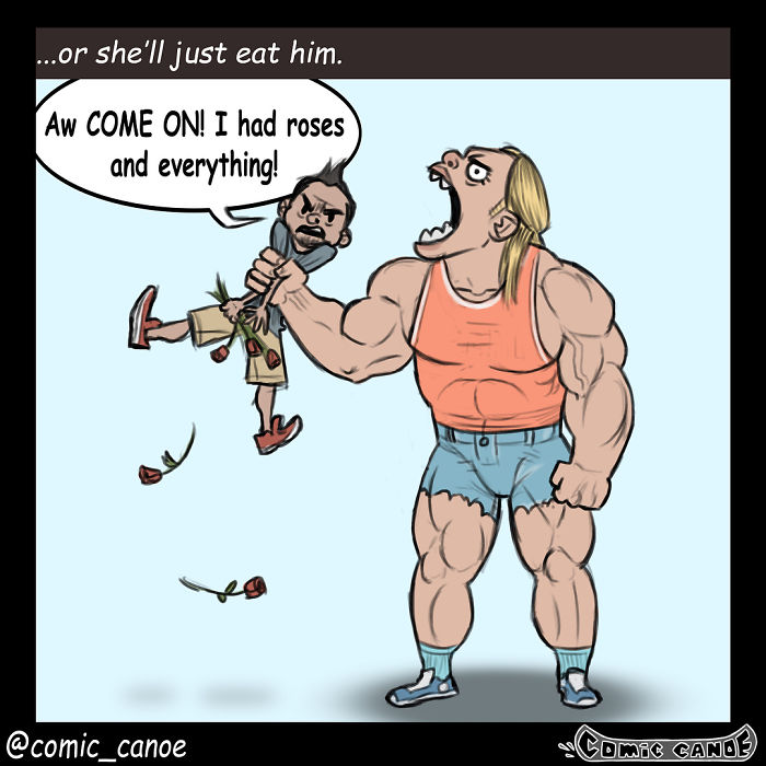 Artist Shows What Would Happen If Humans Flirted Like Animals, And It's Hilarious