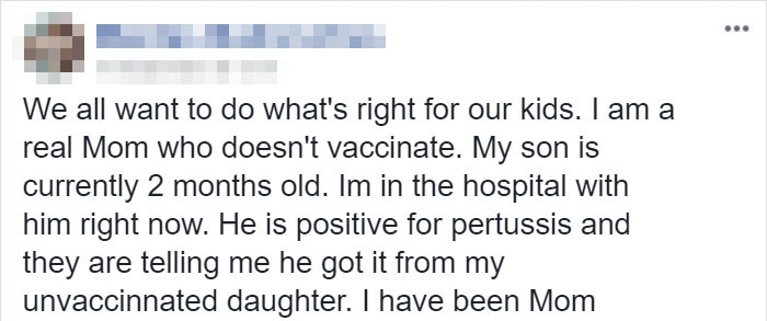 2-Month-Old Baby Gets 'Horrible Disease' From Unvaccinated Sister, And His Mom's Reaction Infuriates Everyone