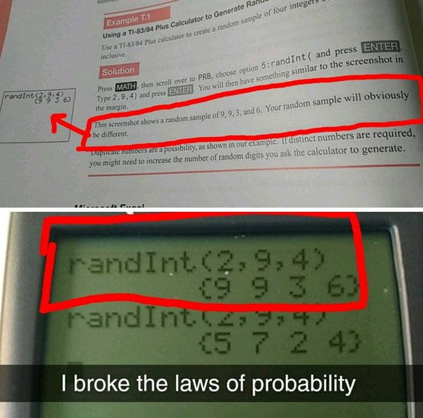 I Accidentally Replicated The Same Random Integers As My Textbook On My First Try