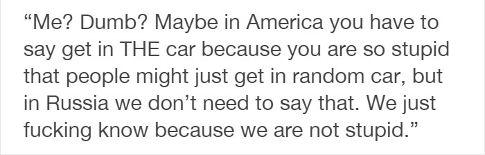 Someone Mocked A Russian Woman For Her Accent In English And She Delivered A Brutal Comeback Someone Mocked A Russian Woman For Her Accent In English And She Delivered A Brutal Comeback