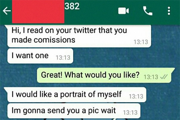 Man Orders Artist To Paint His Portrait For Free Because His Son 'Has Cancer', Gets The Response He Deserves