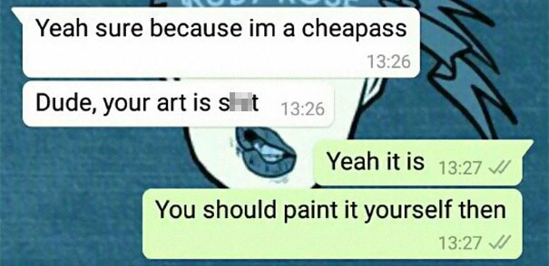 Man Orders Artist To Paint His Portrait For Free Because His Son 'Has Cancer', Gets The Response He Deserves