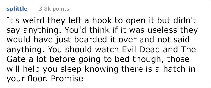 Guy Discovers A Trap Door In His Apartment Floor, Finds Something That Wasn't In The Lease Guy Discovers A Trap Door In His Apartment Floor, Finds Something That Wasn't In The Lease