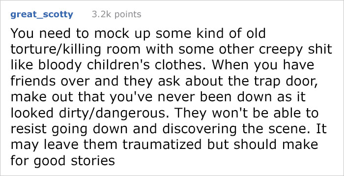 Guy Discovers A Trap Door In His Apartment Floor, Finds Something That Wasn't In The Lease Guy Discovers A Trap Door In His Apartment Floor, Finds Something That Wasn't In The Lease