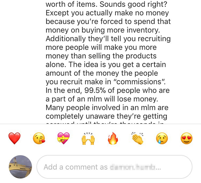 Guy Explains Pyramid Schemes With One Instagram Comment To Someone Involved In One, Makes Her Quit Immediately