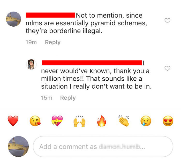 Guy Explains Pyramid Schemes With One Instagram Comment To Someone Involved In One, Makes Her Quit Immediately