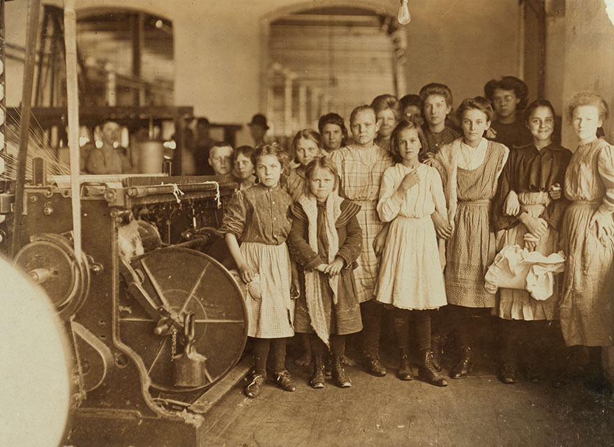 Newberry Mills (S.c.) Noon Hour. All Are Working Here. Witness, Sara R. Hine. Location: Newberry, South Carolina