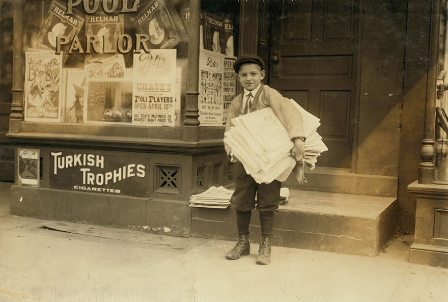 Hyman Lapcoff, 1526 Fourteenth St., N.w., Washington, D.c., A Ten Year Old Newsie From A Good Family, Carrying A Heavy Load Of Newspapers Quite A Distance. This Is A Common Occurrence And Is Bad For The Little Fellows. Location: Washington (D.c.)