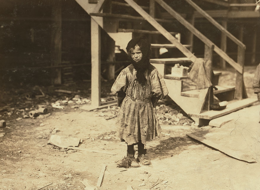 Katie Kuritzko, 7-Year-Old Oyster Shucker. Has Mumps Now. Her 8-Year-Old Brother Also Shucks. Location: Dunbar, Louisiana