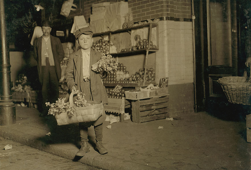 10:30 P.m. At Center Market. 11 Yr. Old Celery Vendor Gus Strateges, 212 Jackson Hall Alley. He Sold Until 11 P.m. And Was Out Again Sunday Morning Selling Papers. Location: Washington (D.c.)
