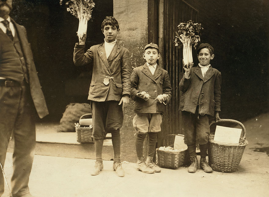Fruit Peddlers. Boston 1915 Exhibit. Location: Boston, Massachusetts