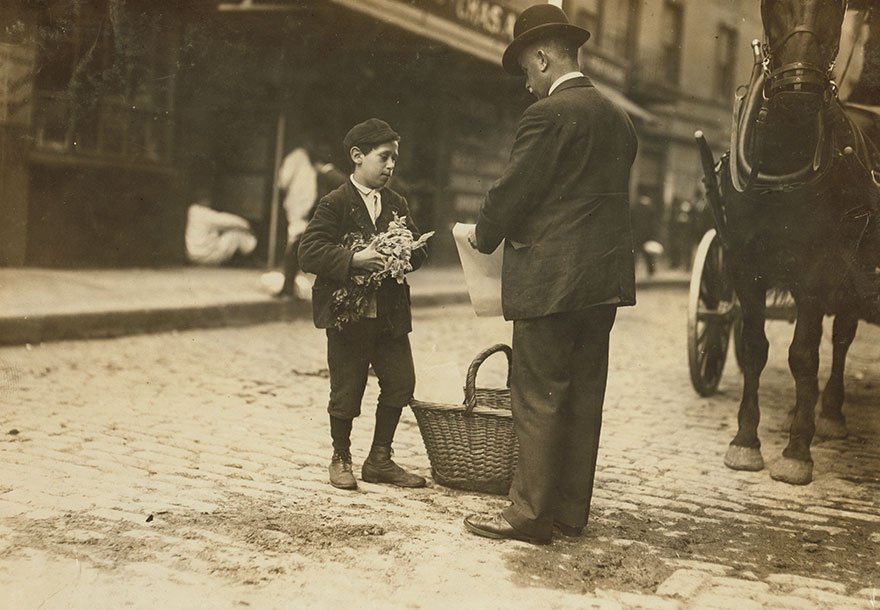 Vendor In Boston Market. Location: Boston, Massachusetts