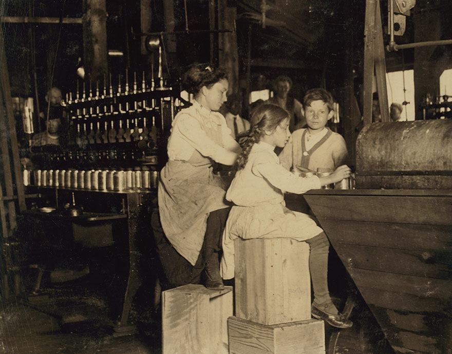 Daisy Langford, 8 Yrs. Old Works In Ross' Canneries. She Helps At The Capping Machine, But Is Not Able To "Keep Up." She Places Caps On The Cans At The Rate Of About 40 Per Minute Working Full Time. Location: Seaford, Delaware