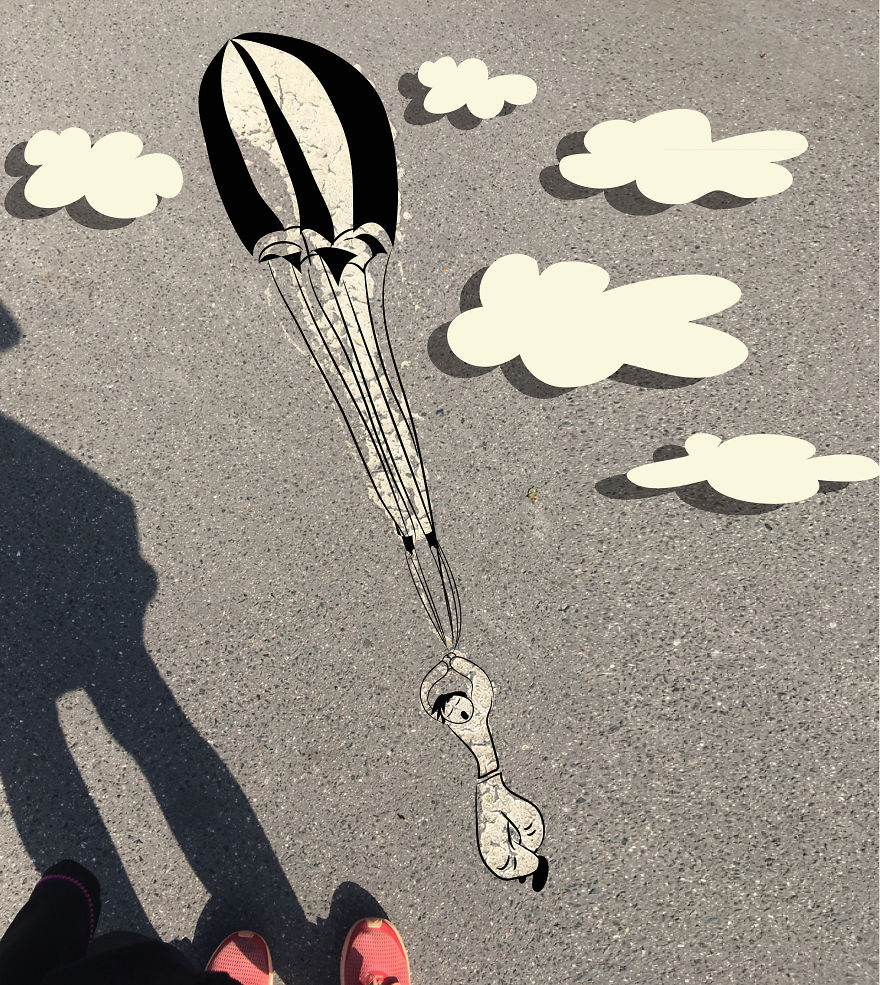 Spilled Color Parachutte