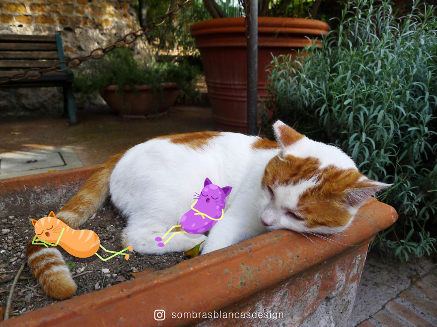 I Add Happy, Colorful Creatures To Everyday Life And Travel Photos (Part 2)