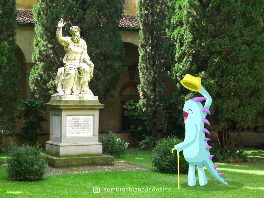 I Add Happy, Colorful Creatures To Everyday Life And Travel Photos (Part 2)