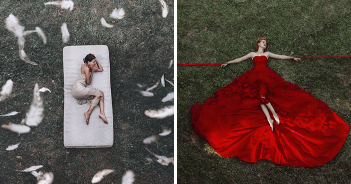 My New Project Called “Love Yourself” Features Surreal Photographs Taken From Above