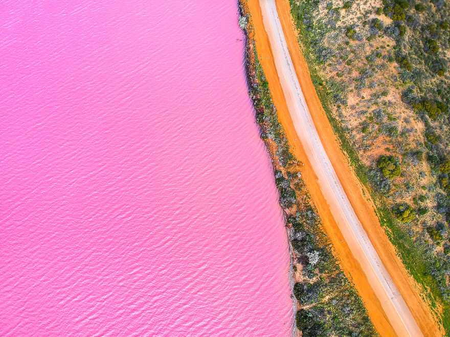 I Photographed A Pink Lake From The Air
