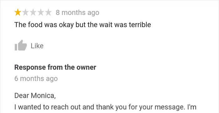 Customer Leaves A One-Star Review For Restaurant, Unluckily For Her, The Owner Remembers Her Too Well