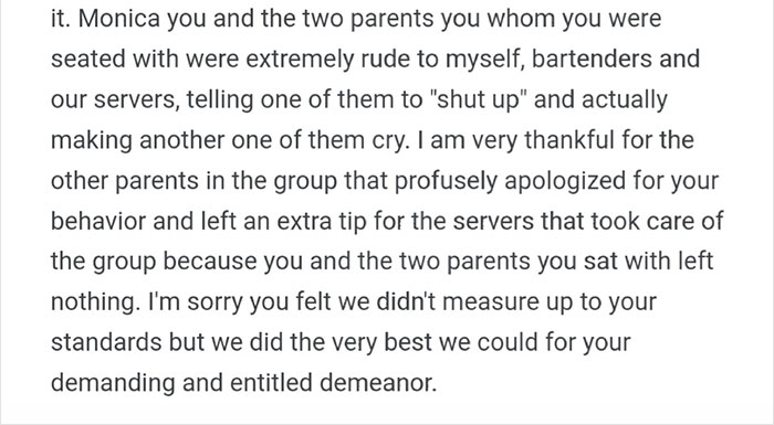 Customer Leaves A One-Star Review For Restaurant, Unluckily For Her, The Owner Remembers Her Too Well
