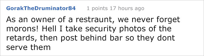 Customer Leaves A One-Star Review For Restaurant, Unluckily For Her, The Owner Remembers Her Too Well