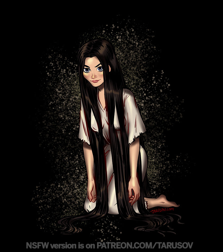 Sadako Yamamura From The Ring - Rapunzel