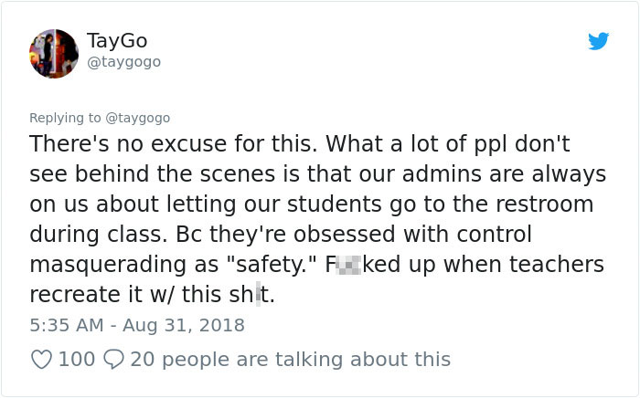 People Can't Believe The Shocking Note This Teacher Gave To A Kid After They Asked For A Permission To Go To The Bathroom